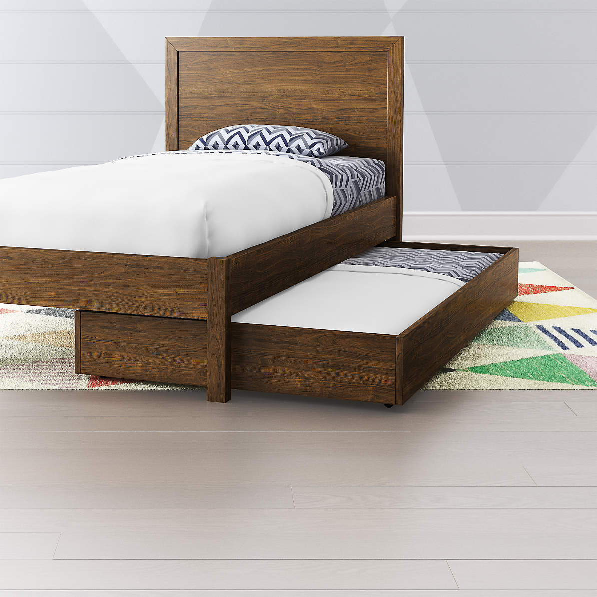 Taylor Walnut Trundle Bed Crate And Barrel