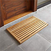 Teak Indoor/Outdoor Doormat 20"x32" + Reviews | Crate & Barrel