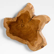 Teak Root Wedge Wood Serving Board Cheese Board Platter + Reviews | Crate & Barrel