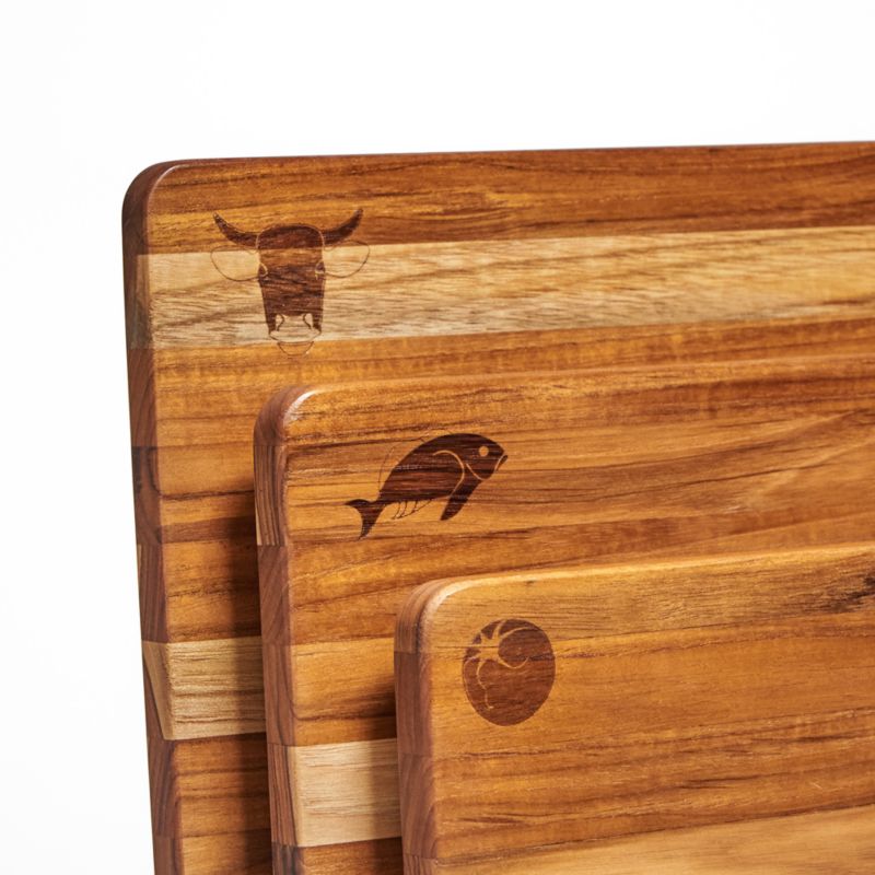 Teakhaus Essential Set of 3 Cutting Boards with Stand - image 5 of 6