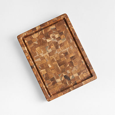 View Teakhaus End-Grain Cutting Board with Juice Canal 16"x12" details