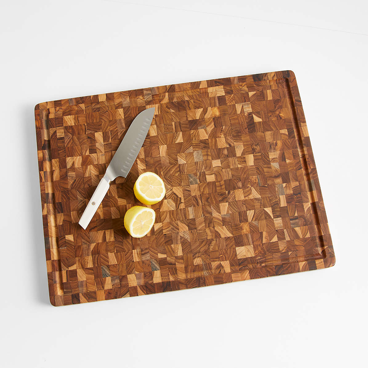 Teakhaus End-Grain Cutting Board/Serving Board with Juice Canal 24