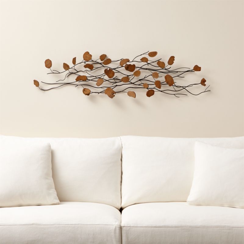 'Teakroot Discs' Wood Wall Art 51.38"x12.99"