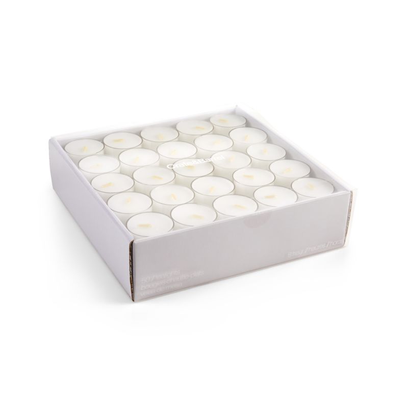 White Clear-Cupped 8-Hour Tealights, Set of 50 - image 2 of 4