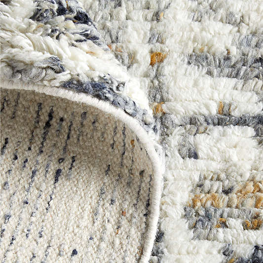 Telluride Wool Hand-Knotted Blue Rug Swatch 12"x18"
