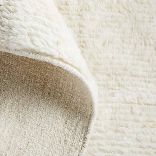Telluride Wool Hand-Knotted Ivory Rug Swatch 12"x18"