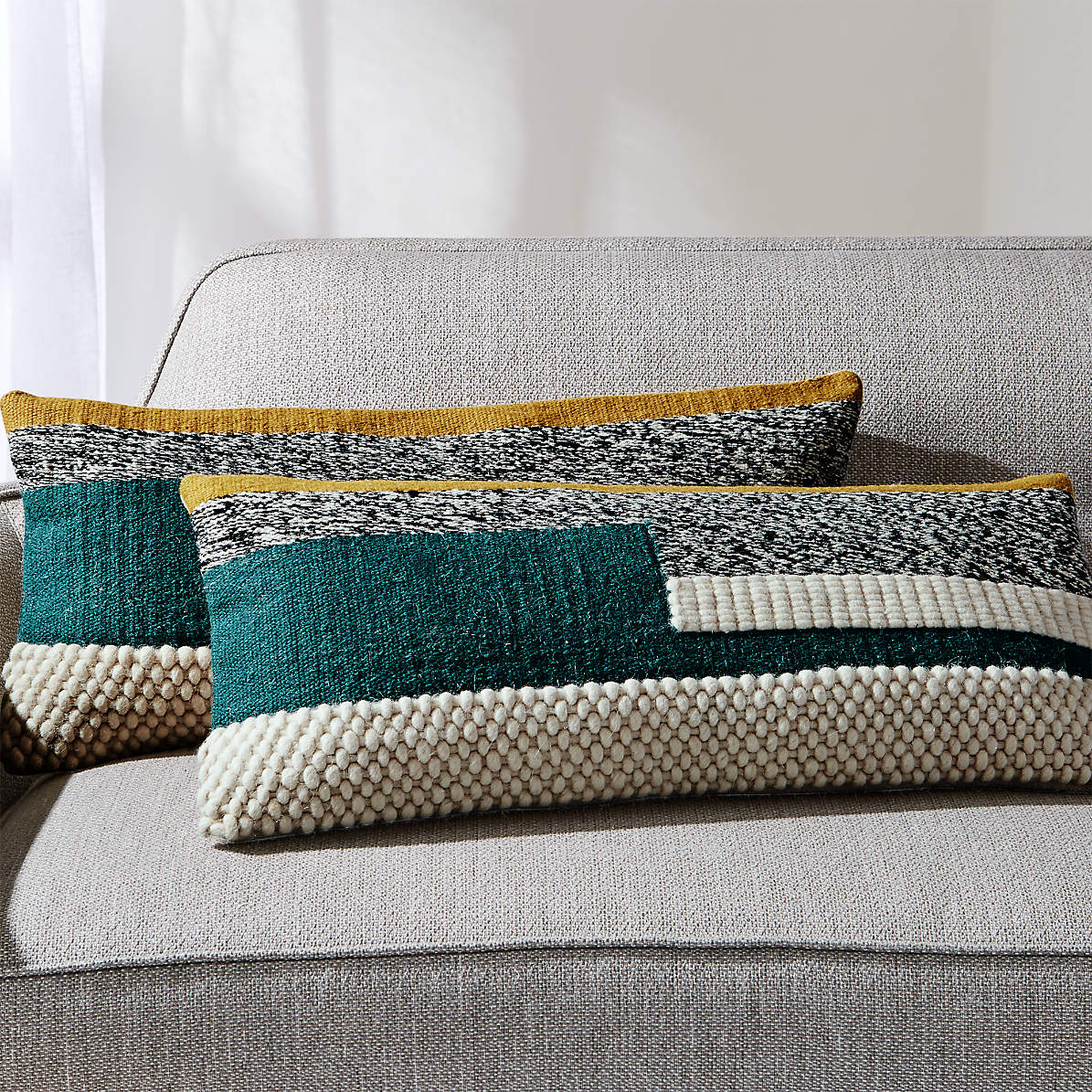 patterned lumbar pillow