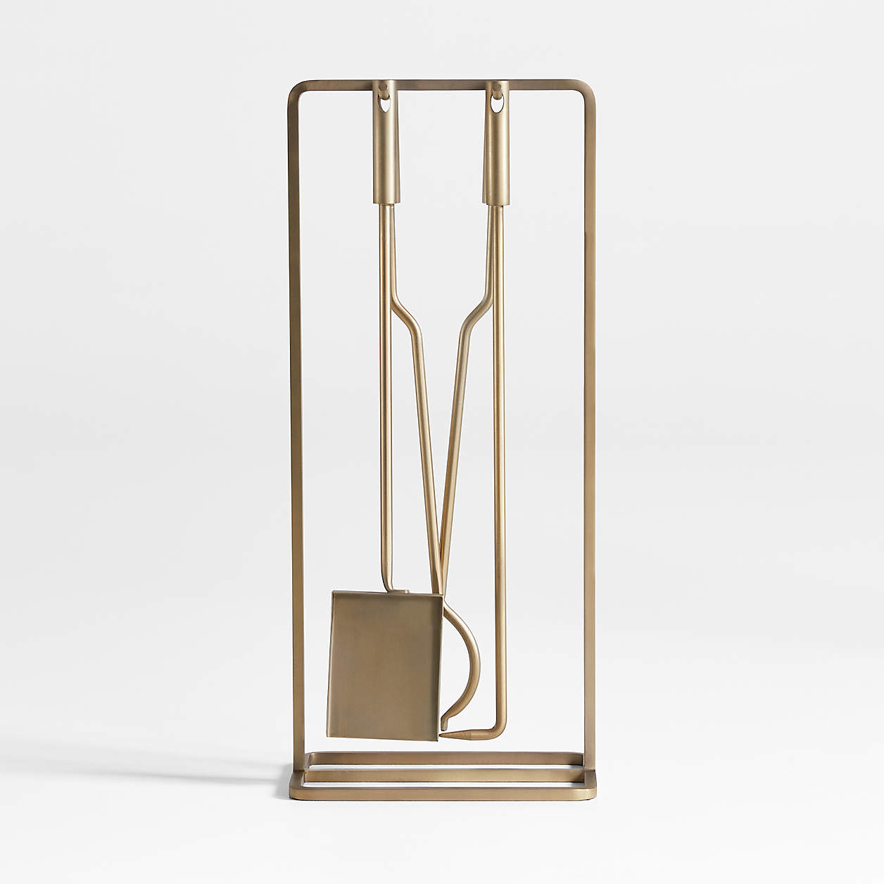 Telum Brass Fireplace Tools Set + Reviews Crate & Barrel