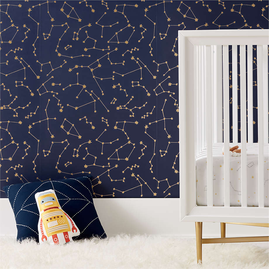 Tempaper Constellations Navy Peel and Stick Wallpaper + Reviews Crate & Kids