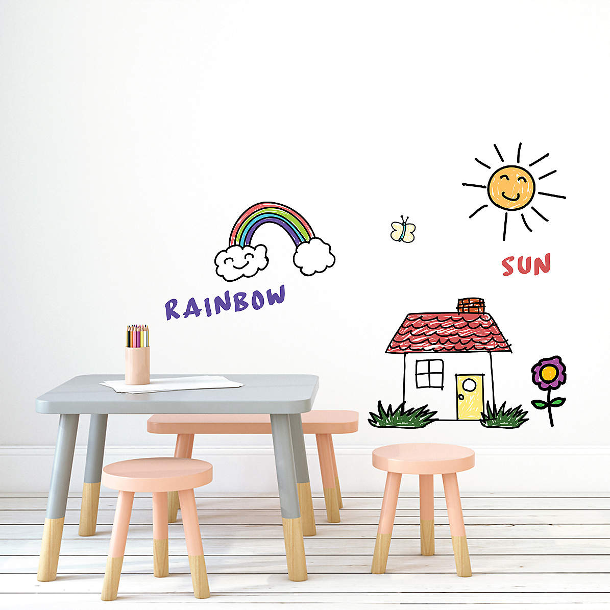 Removable Whiteboard Sticker Wall Stickers Creative Erasable Kids