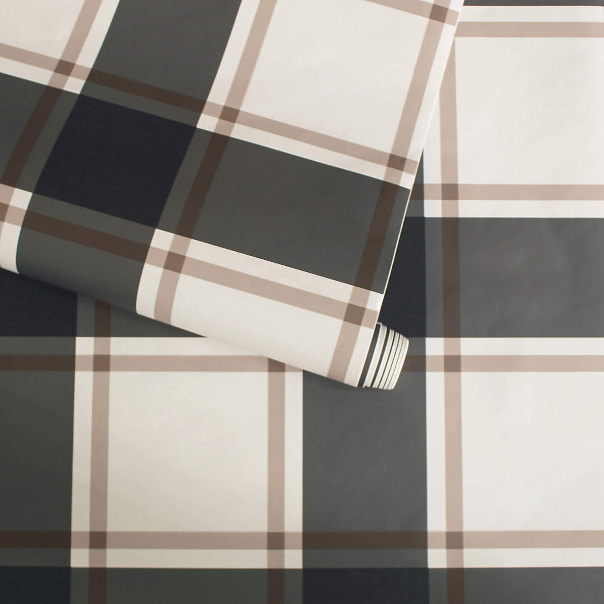 Tempaper Black and Ivory Plaid Removable Wallpaper + Reviews | Crate &  Barrel