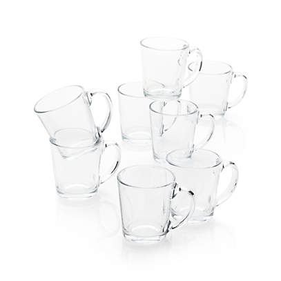 Moderno Clear Glass Coffee Mug, Set of 8 + Reviews