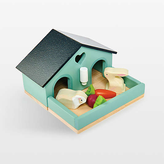 Tender Leaf Wooden Pet Rabbit Kids Play Set