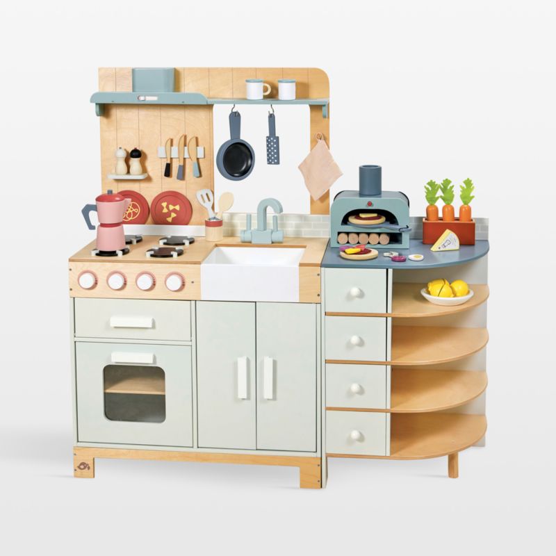 Tender Leaf La Fiamma Grand Kids Wooden Play Kitchen - image 0 of 13