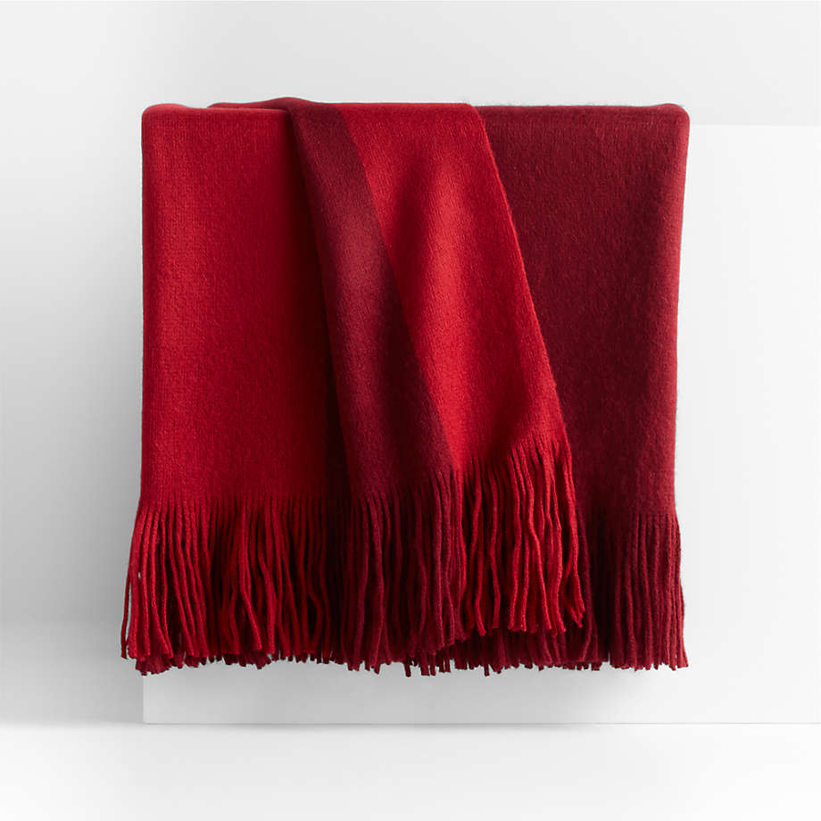 Tepi 70"x55" Red Throw Blanket Crate & Barrel