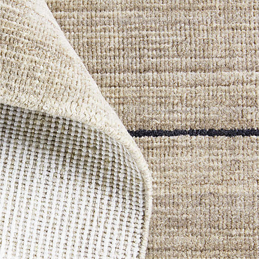 Teramo Performance Handwoven Abstract Dark Taupe Rug Swatch 12"x18"