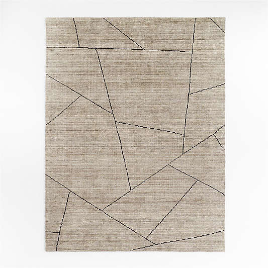 Teramo Performance Abstract Dark Taupe Area Rug