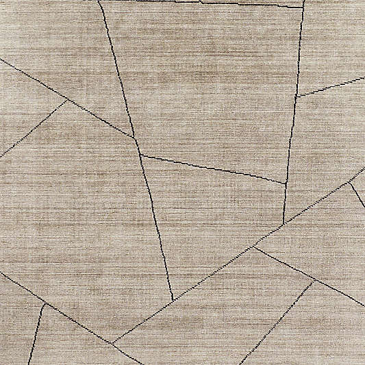 Teramo Performance Abstract Dark Taupe Rug Swatch 12"x18"