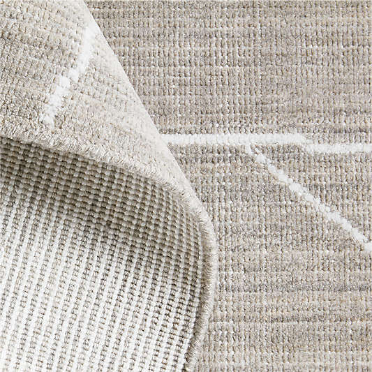 Teramo Performance Handwoven Abstract Grey Rug Swatch 12"x18"