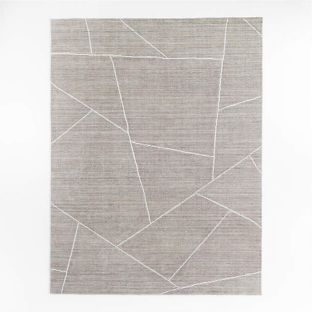 Teramo Performance Abstract Grey Area Rug 8'x10' + Reviews Crate & Barrel