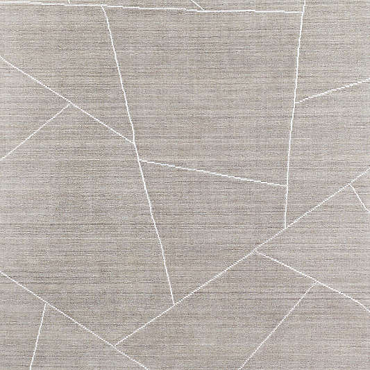 Teramo Performance Handwoven Abstract Grey Area Rug 9'x12'