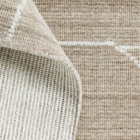 Teramo Performance Handwoven Abstract Taupe Area Rug 8'x10'