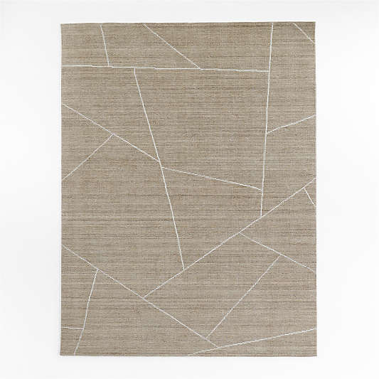 Teramo Performance Abstract Taupe Area Rug 6'x9'