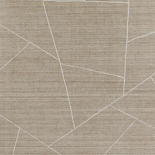Teramo Performance Handwoven Abstract Taupe Area Rug 8'x10'