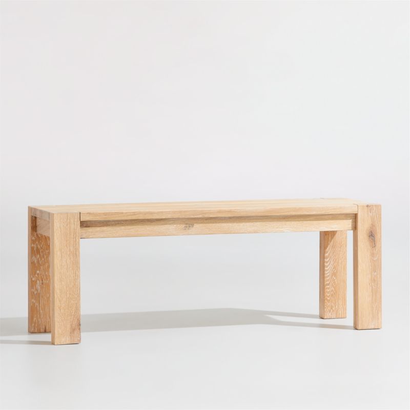 Terra 51" Natural White Oak Solid Wood Dining Bench