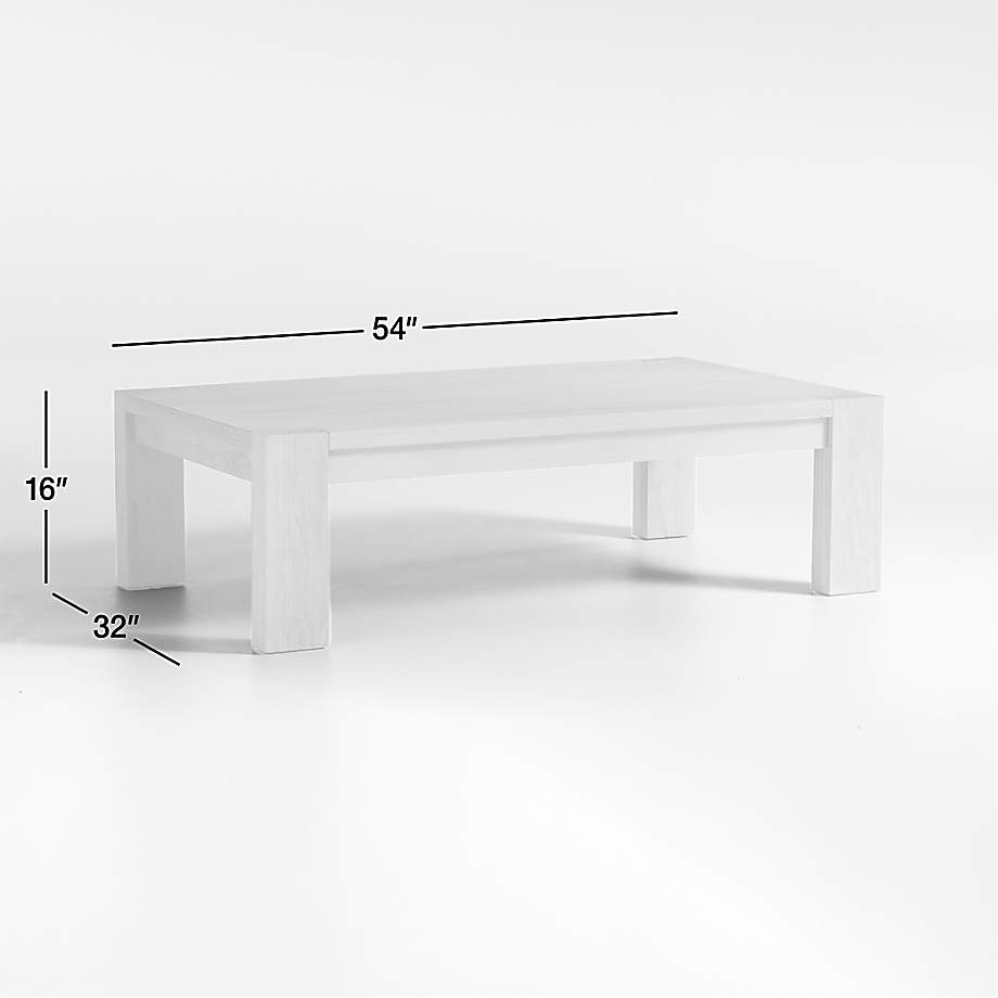 Crate&Barrel Terra 54" Light Brown Oak Wood Coffee Table Yorkdale Mall