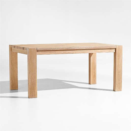Terra Natural White Oak Solid Wood Dining Table (65"-90")