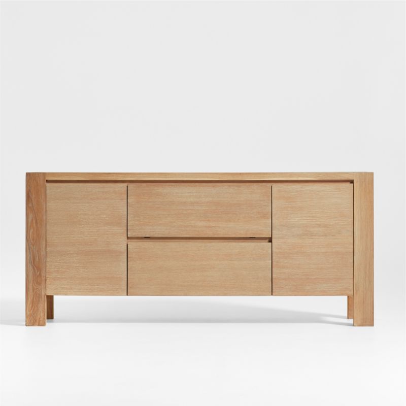 Terra 68" Natural Oak Wood Storage Media Console