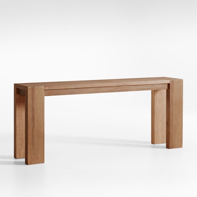 Terra 72" Light Brown Oak Wood Console Table