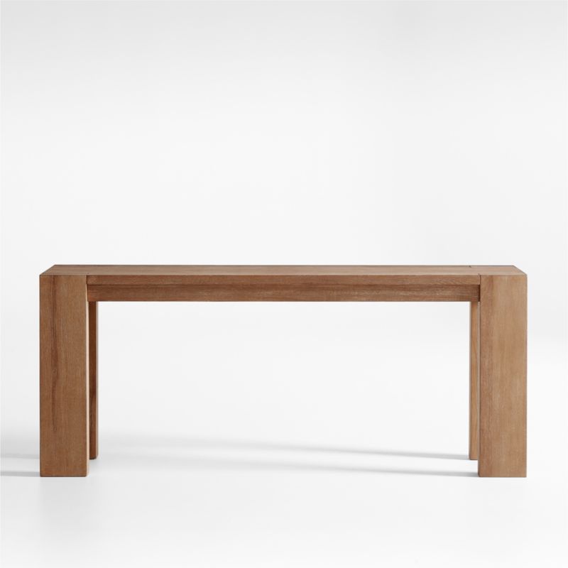 Terra 72" Light Brown Oak Wood Console Table