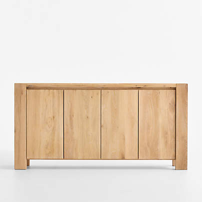 Terra 72" Natural White Oak Solid Wood Credenza