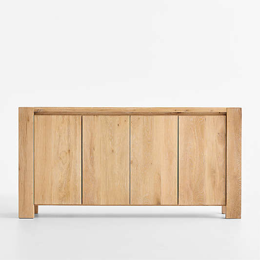 Terra 72" Natural White Oak Solid Wood Credenza