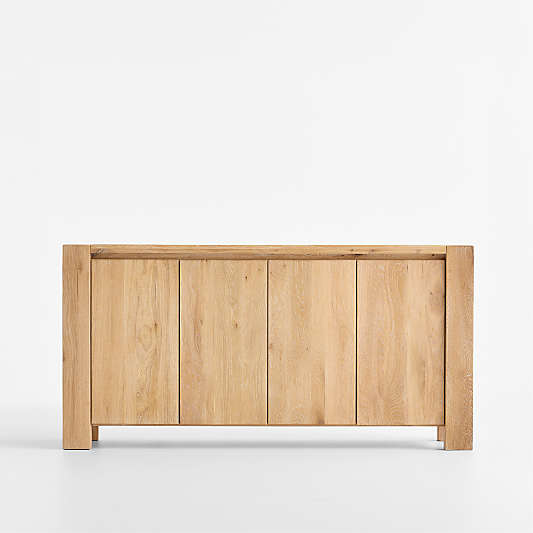 Terra 72" Natural White Oak Solid Wood Credenza