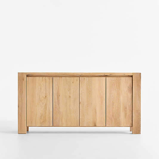 Terra 72" Natural White Oak Solid Wood Credenza