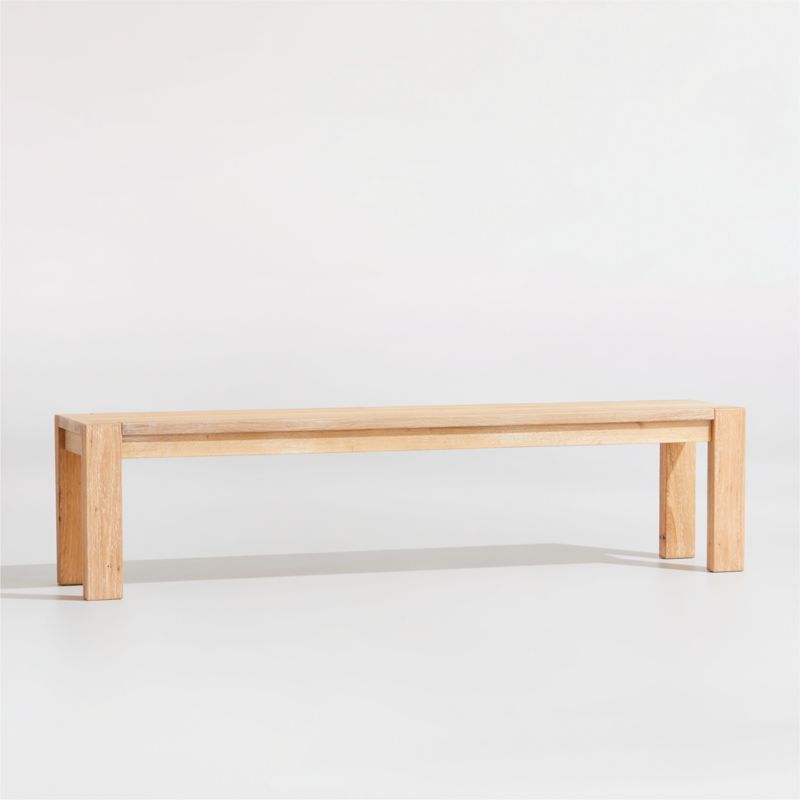 Terra 76" Natural White Oak Solid Wood Dining Bench - image 4 of 15