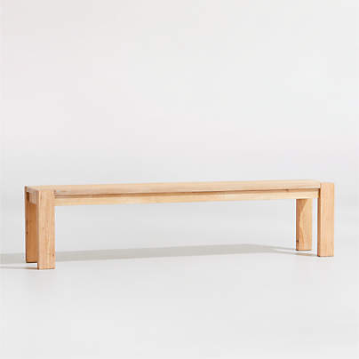 Terra 76" Natural White Oak Solid Wood Dining Bench