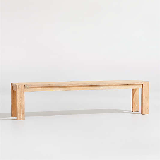 Terra 76" Natural White Oak Solid Wood Dining Bench