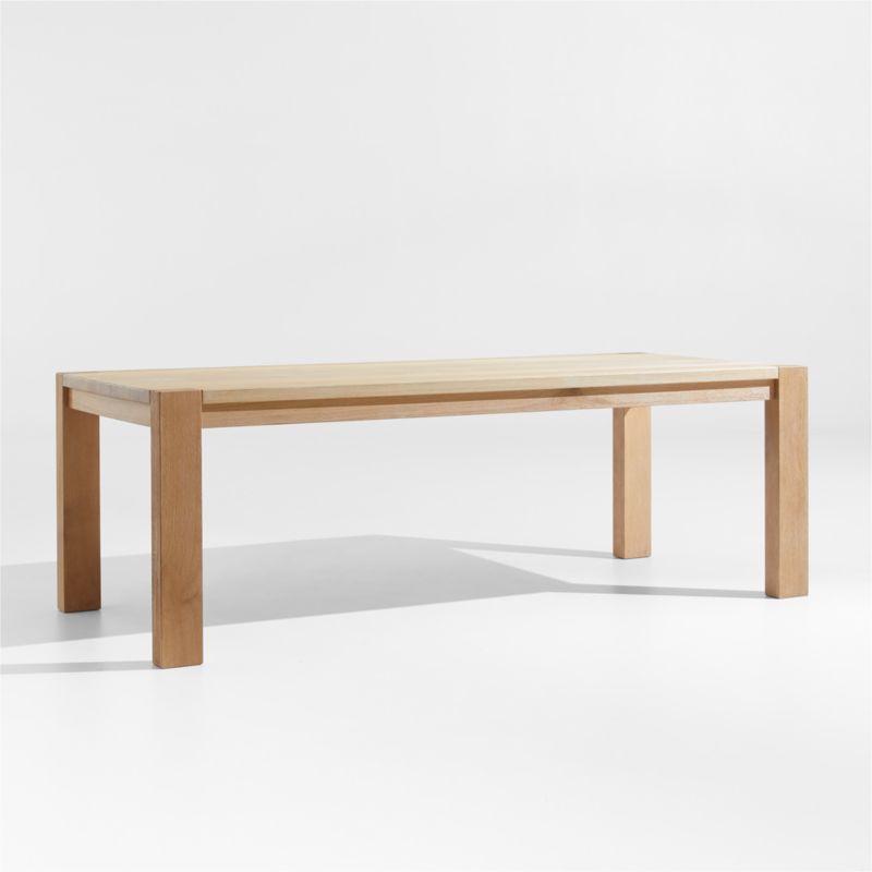 Terra 90" Natural White Oak Solid Wood Dining Table - image 0 of 22