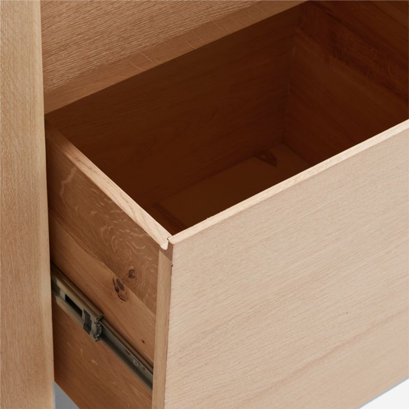 Terra Natural White Oak Wood End Table File Cabinet - image 9 of 21