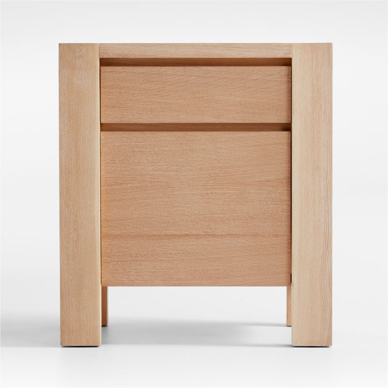 Terra Natural White Oak Wood End Table File Cabinet - image 0 of 21