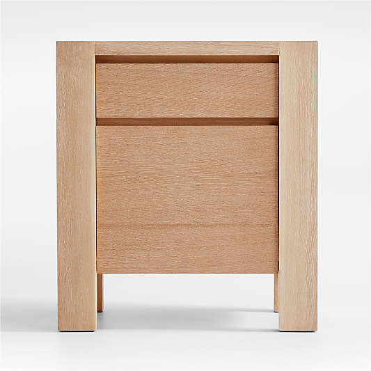 Terra Natural Oak End Table File Cabinet