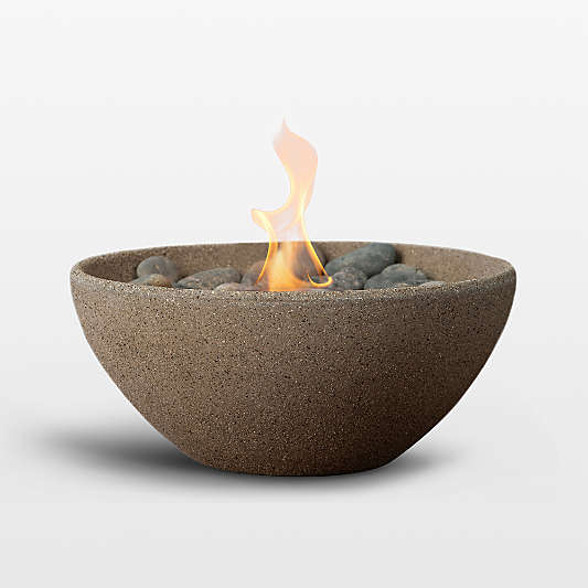 TerraFlame ® Basin Pewter Grey Outdoor Tabletop Fire Bowl