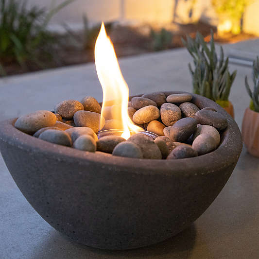 TerraFlame ® Wave Graphite Grey Outdoor Tabletop Fire Bowl