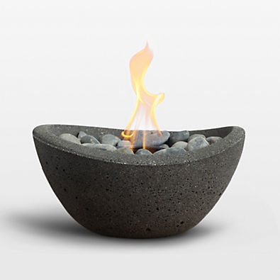View TerraFlame ® Wave Graphite Grey Outdoor Tabletop Fire Bowl details