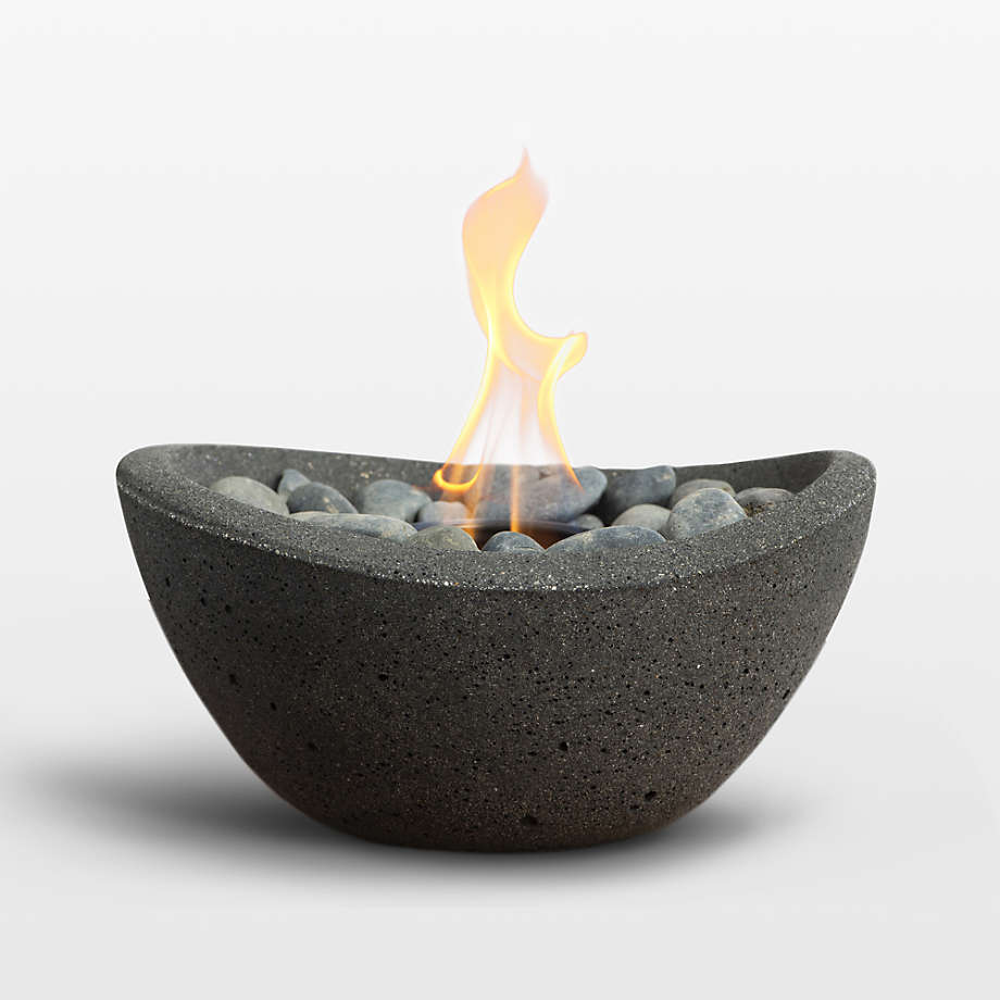 TerraFlame Wave Graphite Grey Outdoor Tabletop Fire Bowl + Reviews