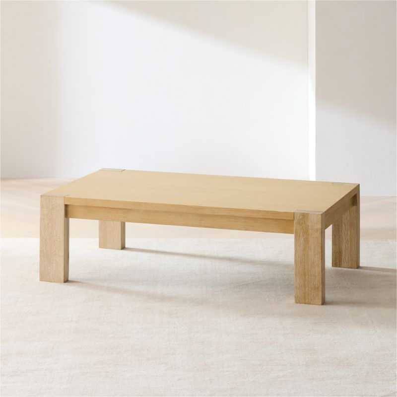 Terra Natural White Oak Wood 68" Rectangular Coffee Table - image 3 of 14